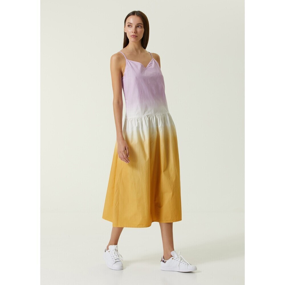 AllSaints Women's Caro Dipdye Lilac Camel Midi Dress Women's Size 6 US $215